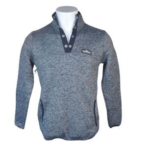Simply Southern Quarter Snap Pullover Gray Warm Cozy Medium